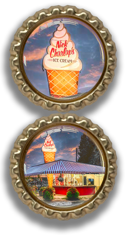 Charlaps Ice Cream  - Buffalo Bottle Cap Magnet