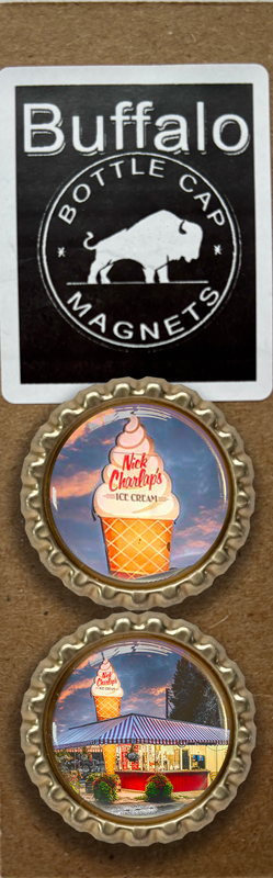 Buffalo Bottle Cap Magnet – Charlaps Ice Cream Design
