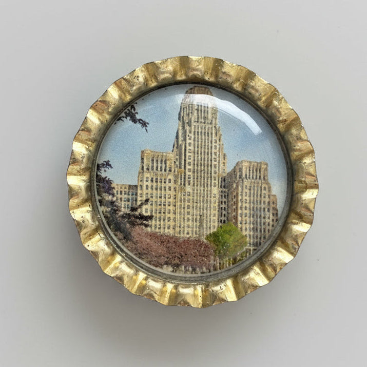 Bottle  Cap of City Hall in Springtime