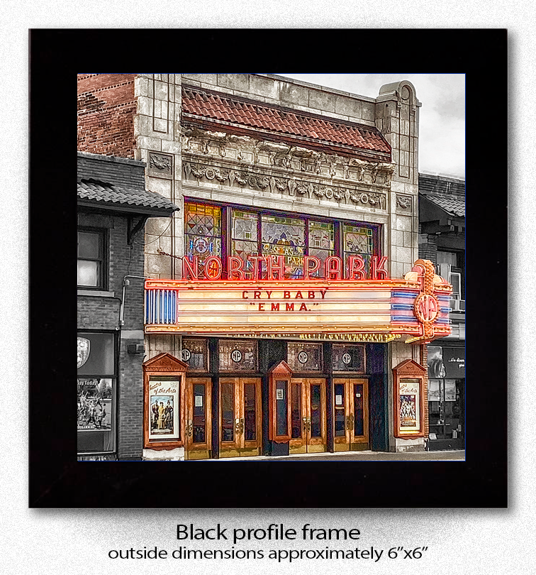 North Park Theatre Marquee Ceramic Coaster