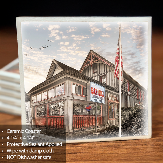 Bar Bill Tavern Ceramic Coaster