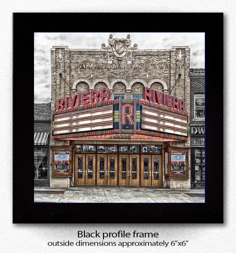 Riviera Theatre Marquee Ceramic Coaster