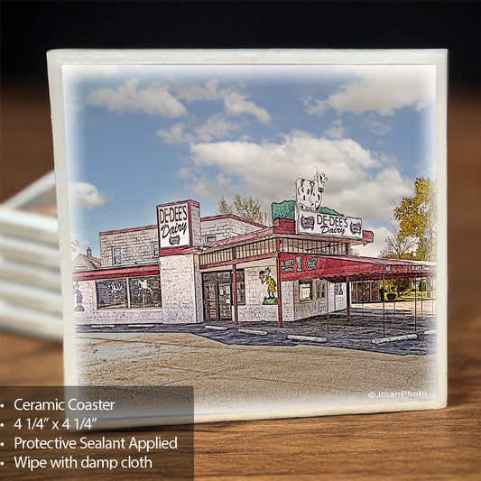 De-Dees Dairy Coasters Photo Ceramic Coaster