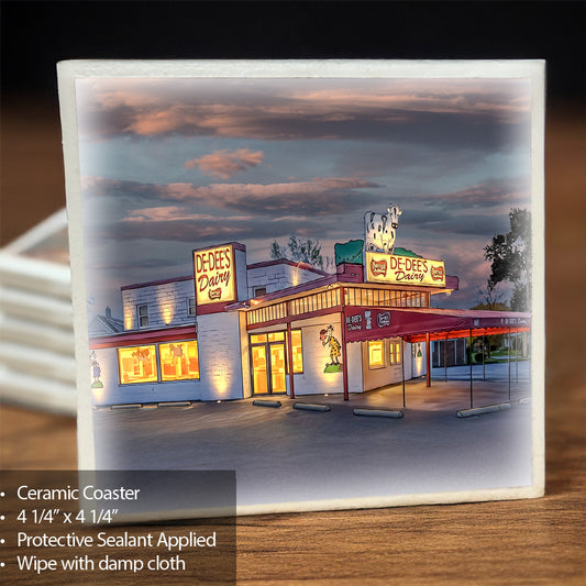 De-Dees Dairy Coasters Photo Ceramic Coaster