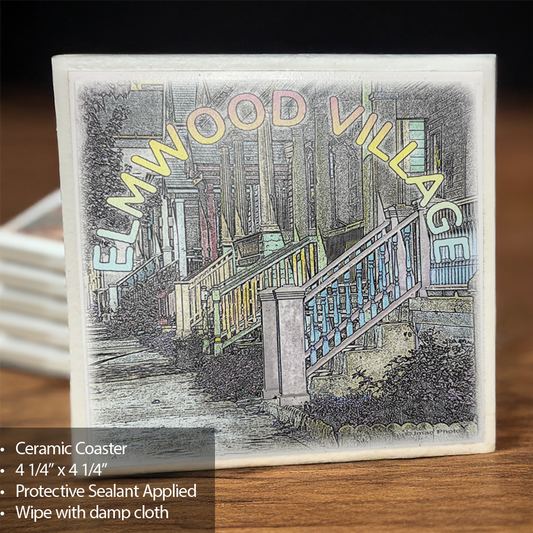 Elmwood Village Coaster: Buffalo Architecture Home Decor