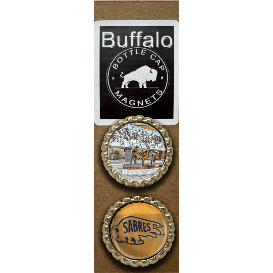 French Connection and Sabres - Buffalo Bottle Cap Magnets