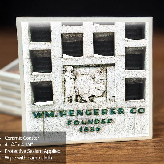 Hengerer Co  Main Street Buffalo NY Ceramic Coaster