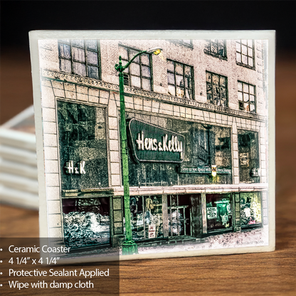 Hens & Kelly Buffalo NY ceramic coaster