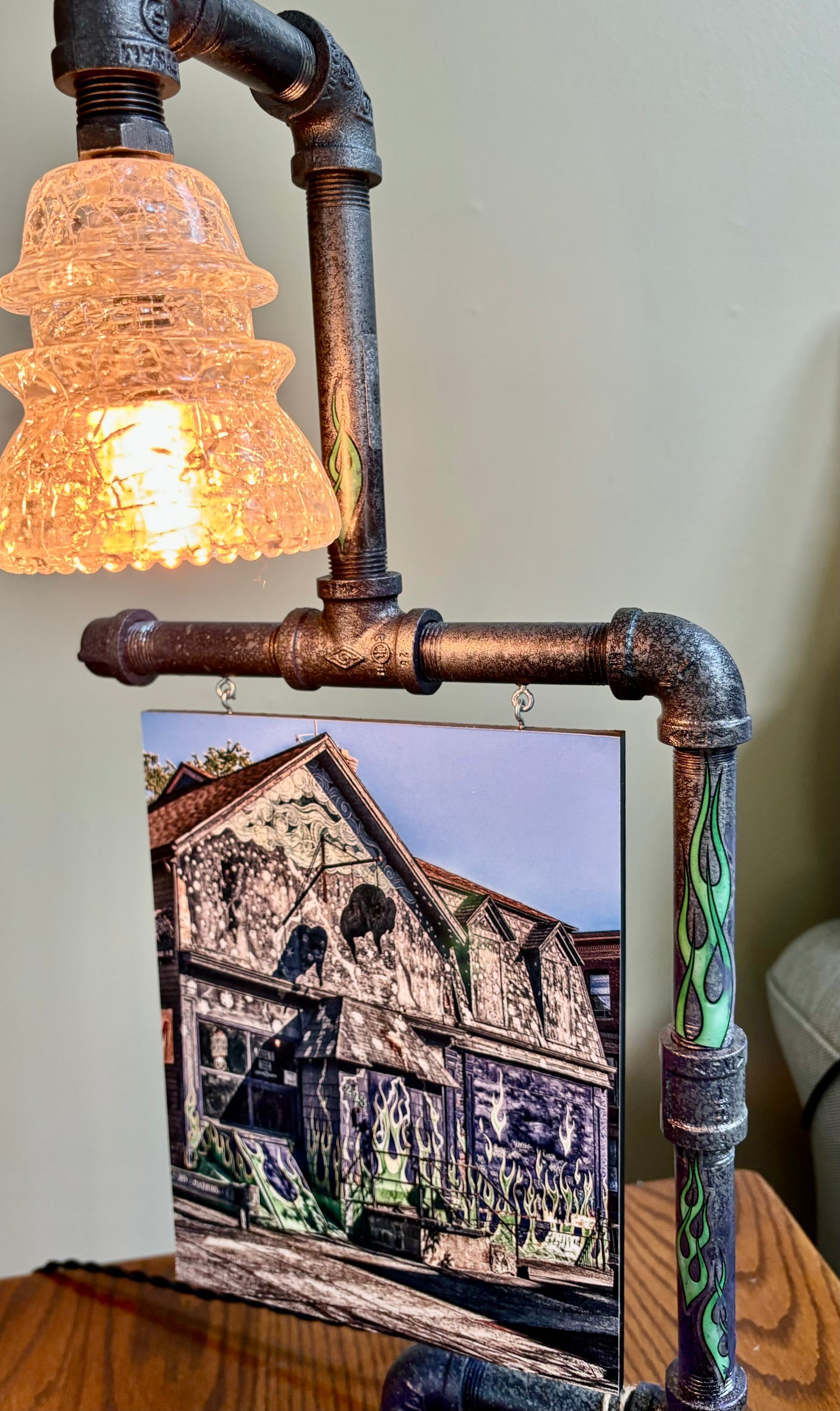 Old Pink Dive Bar- Allentown Steampunk Lamp