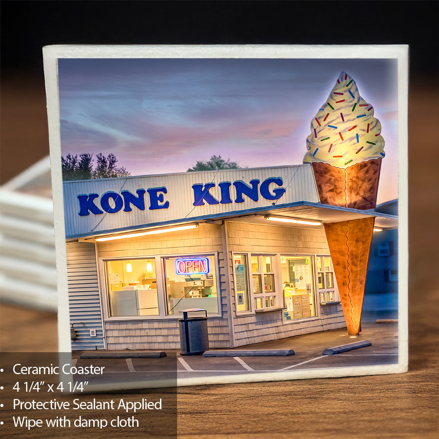 Kone King evening - ceramic coaster
