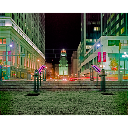 Lafayette Square, City Hall nighttime