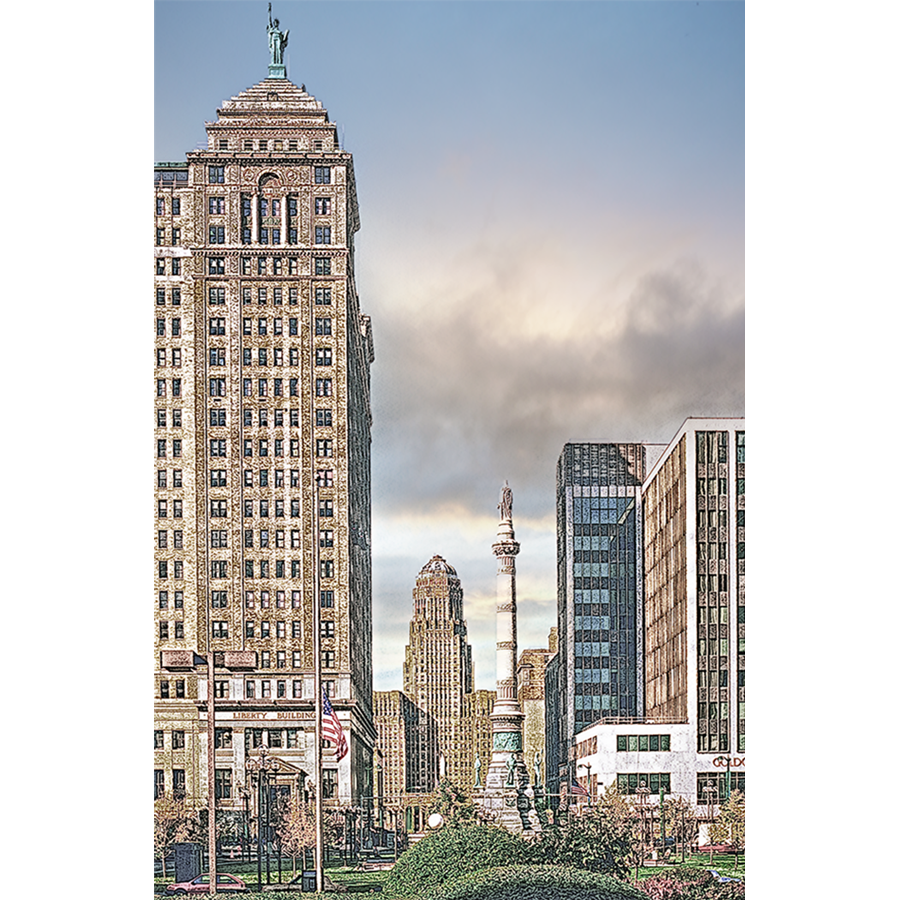 Liberty Bldg, City Hall, Goldome Center Magnet