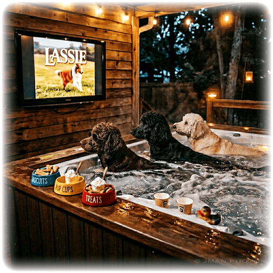Poodles in the Hot Tub - Funny  Art:Ceramic Coaster, Ceramic Wall TIle, Ceramic Trivet, Print (Copy) (Copy)