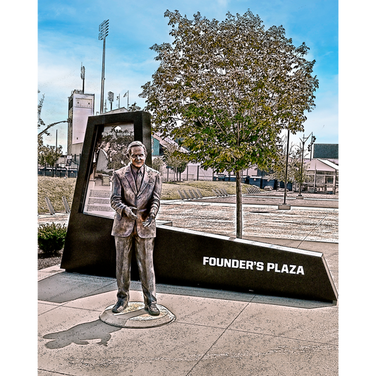 Ralph Wilson at Founder's plaza