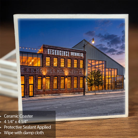 Resurgence Brewing Co. Evening Photo Ceramic Coaster