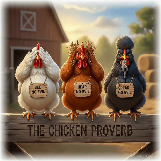 Chicken Proverb - Quirky Kitchen Wall Art Decor