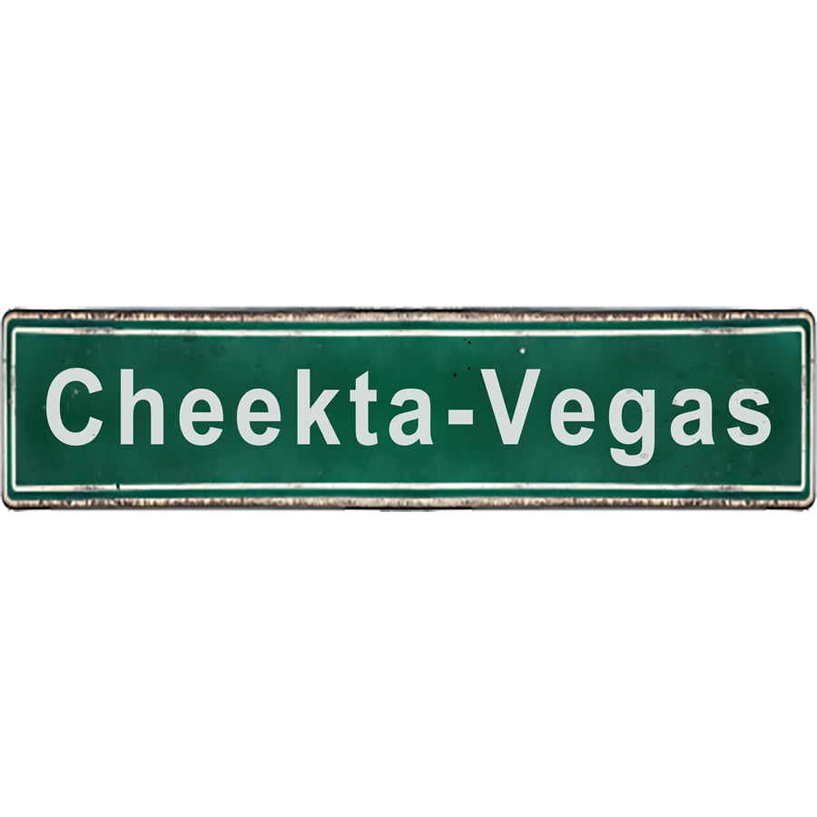 Street Signs - Cheekta-Vegas - Ceramic Wall Art