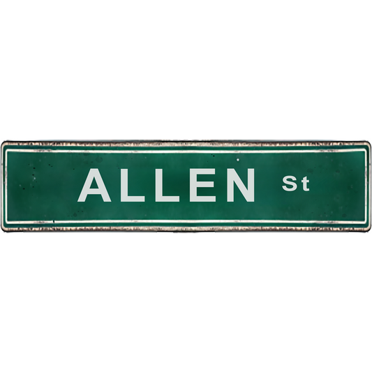 Buffalo NY Street Signs - Allen St - Ceramic Wall Art
