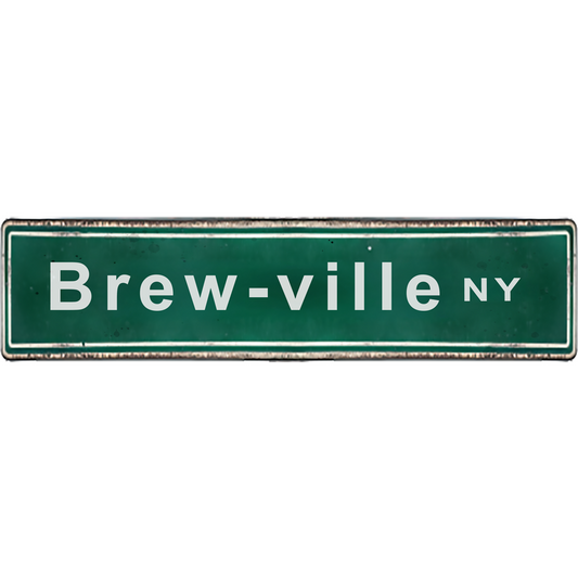 Buffalo NY Street Signs - Brew-Ville NY - Ceramic Wall Art