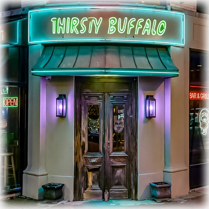 Thursty Buffalo Photo Ceramic Coaster