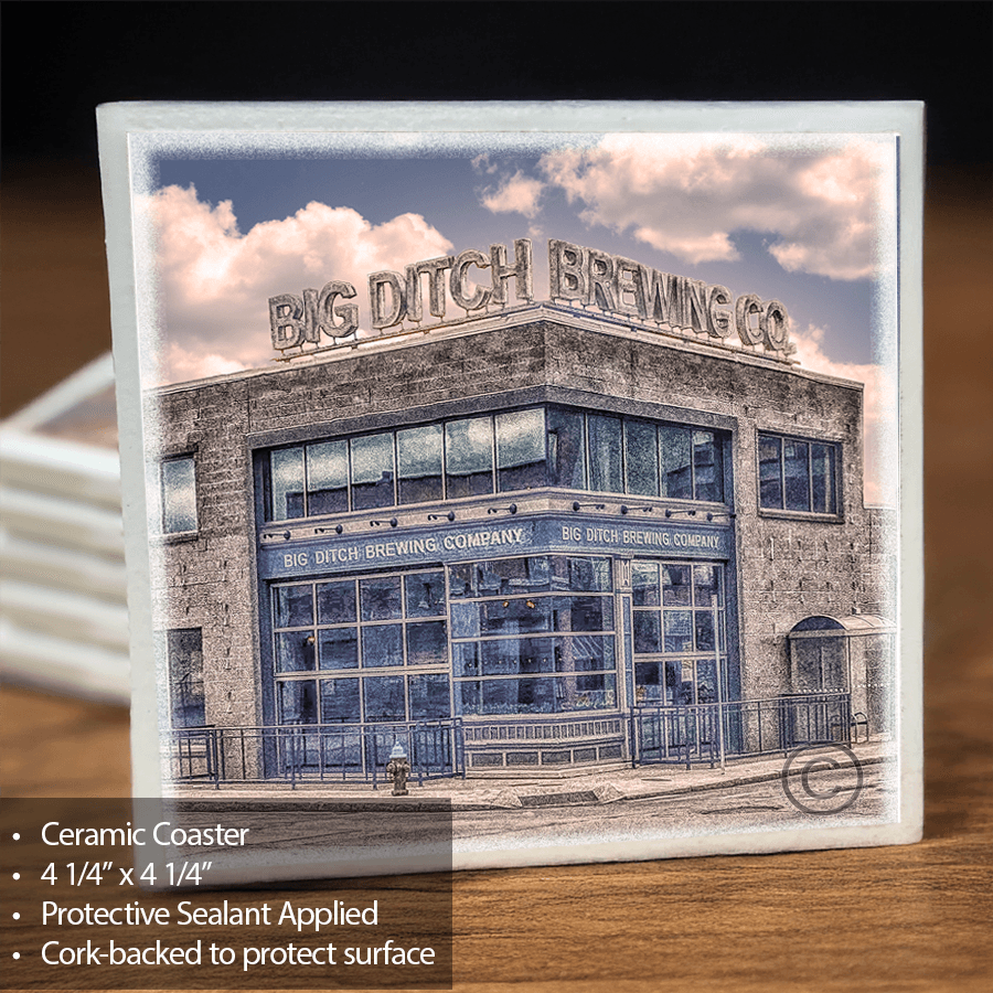 Big Ditch Ceramic Coaster - Buffalo History
