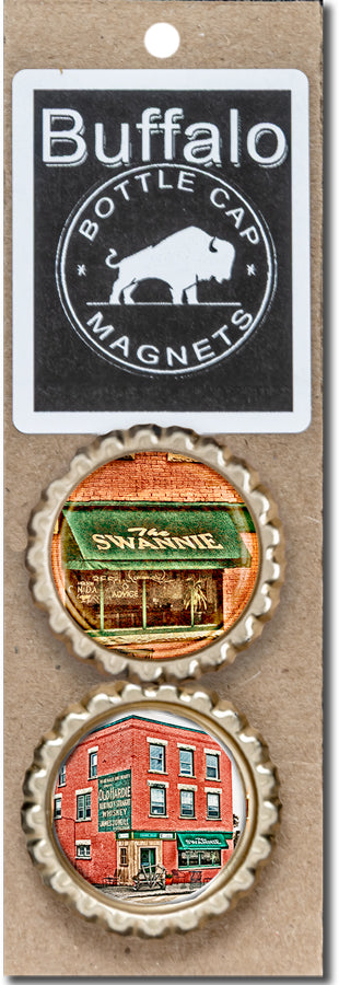 the swannie hosiue bottle cap magnets
