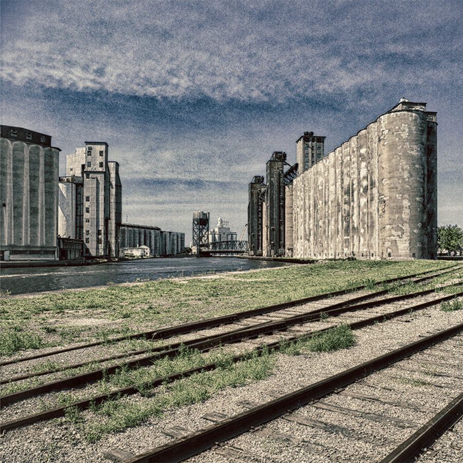 Silo City Ceramic Coaster - Buffalo History