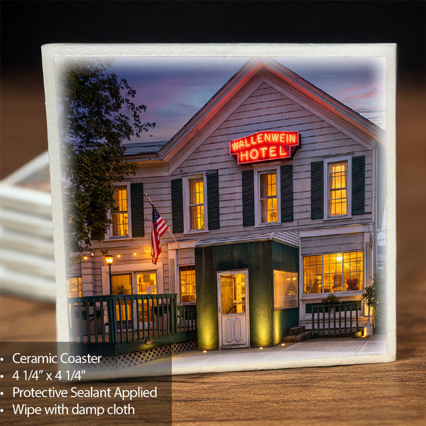 Wallenwein Hotel East Aurora - ceramic coaster