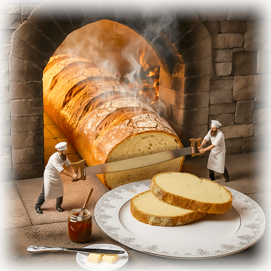 Baking Bread - Quirky Kitchen Wall Art Decor - Photo,coaster, ceramic wall art