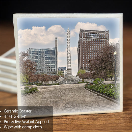 Niagara Square Coaster -Buffalo Architecture photo on ceramic tile