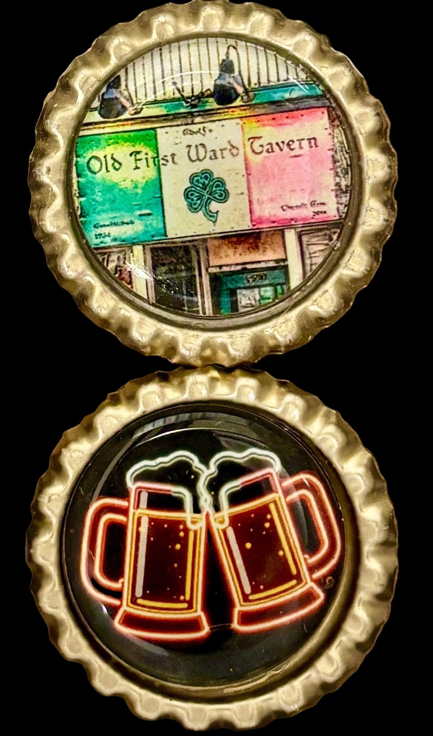 Adolf's Old Signage  & Neon Beer - Buffalo Bottle Cap Magnet