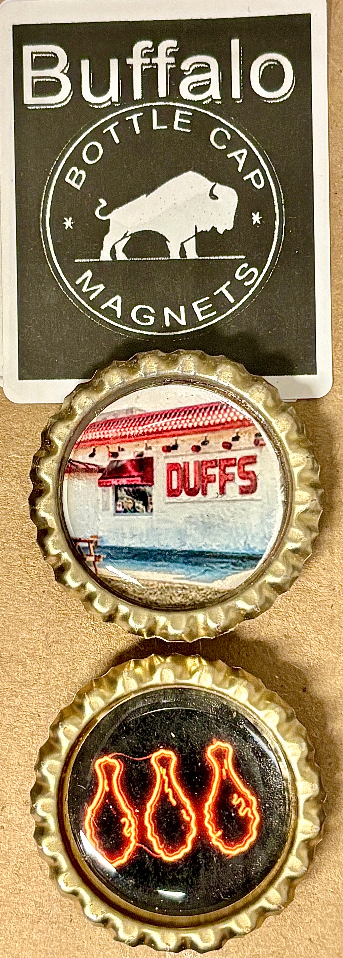 Duffs & Neon Wings - Buffalo Bottle Cap Magnet