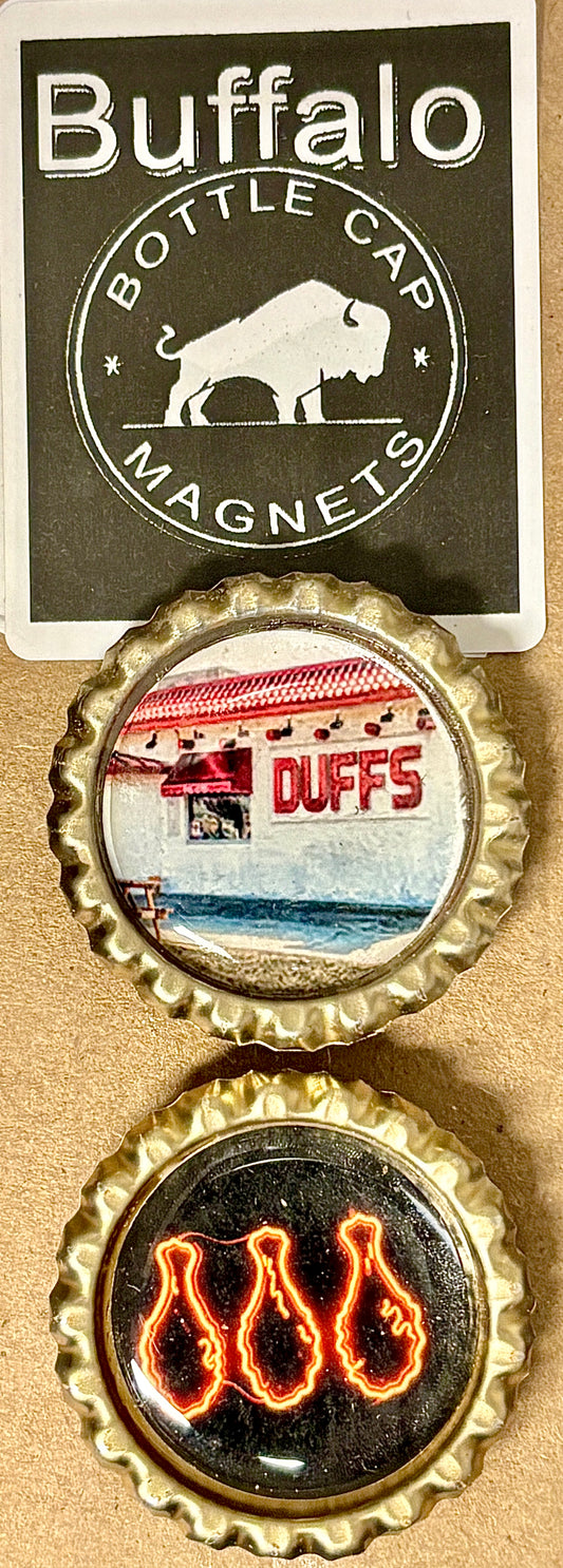 Duffs & Neon Wings - Buffalo Bottle Cap Magnet