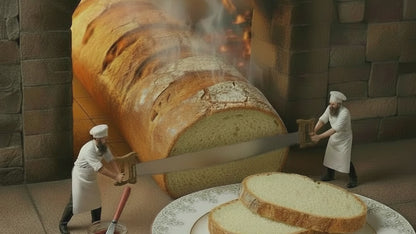 Baking Bread - Quirky Kitchen Wall Art Decor - Photo,coaster, ceramic wall art