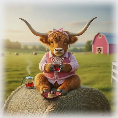 Highland Cows Ceramic Tile Kitchen Wall Art