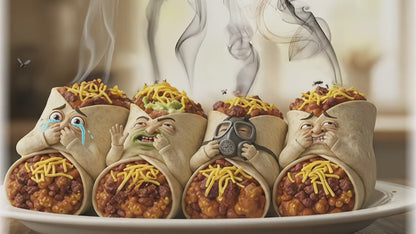 Burritos Overloaded Wall Art-Funny Kitchen Decor