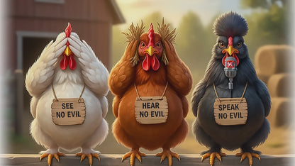 Chicken Proverb - Quirky Kitchen Wall Art Decor