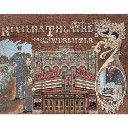 Riviera Theatre Collage Magnet