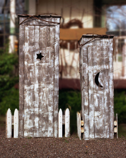 His and Hers Outhouse