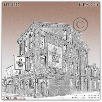 Anchor Bar Wings, digitized photo- Buffalo NY WNY JMan Photography