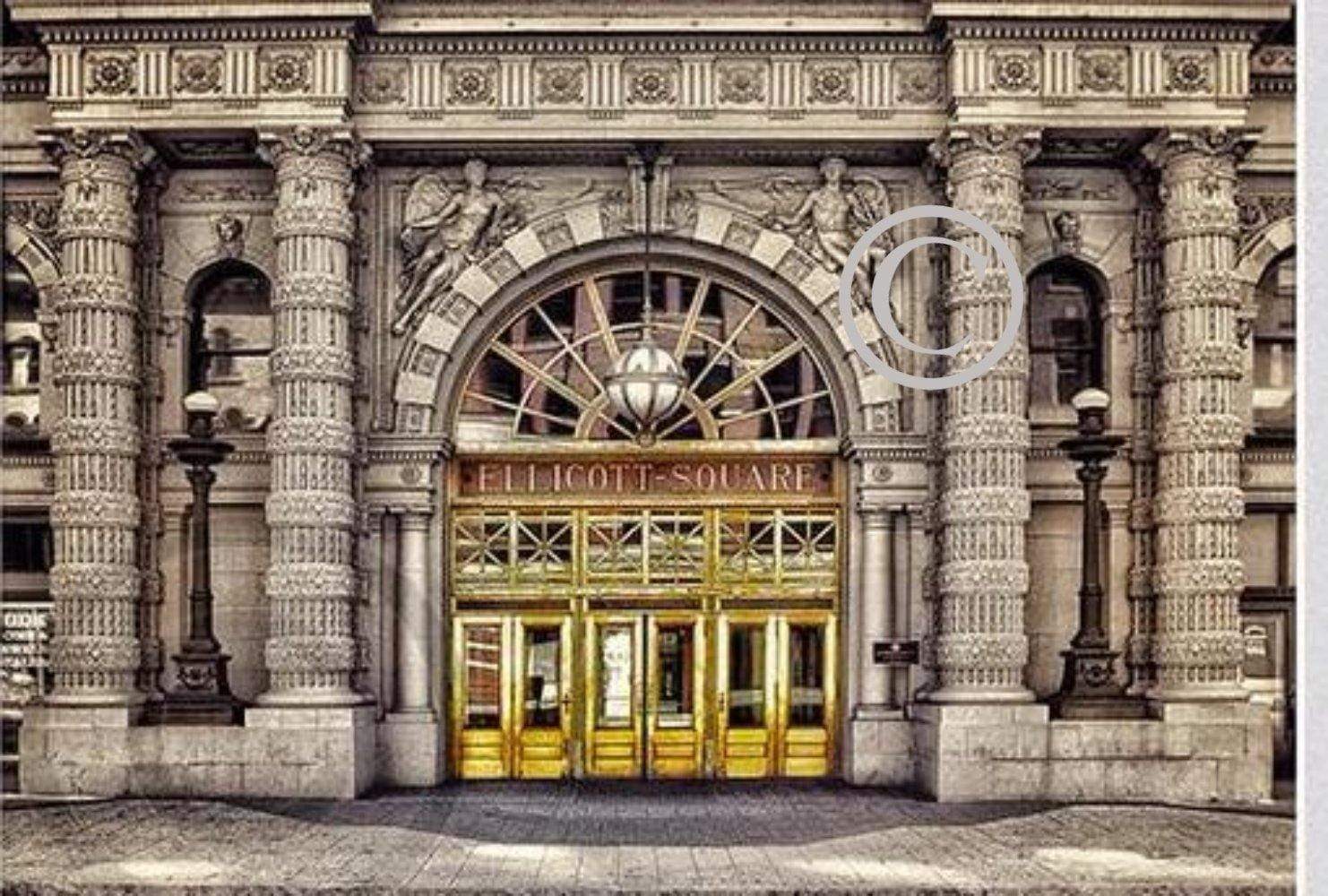 Ellicott Square Entrance - Buffalo New York -Buffalo Historical Architecture Photography WNY jmanphoto