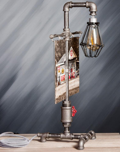 Texaco Station #2 Table Lamp,Steampunk lamp,Rustic decor,Edison lamp light,housewarming gift,gift for men,desk accessories Automotive jmanphoto