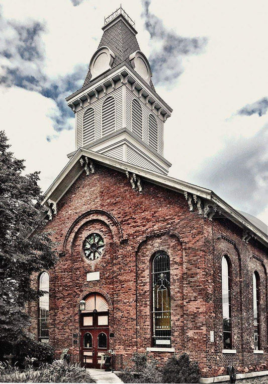 Williamsville Meeting House Photograph on Main St. in village of Williamsville New York WNY jmanphoto